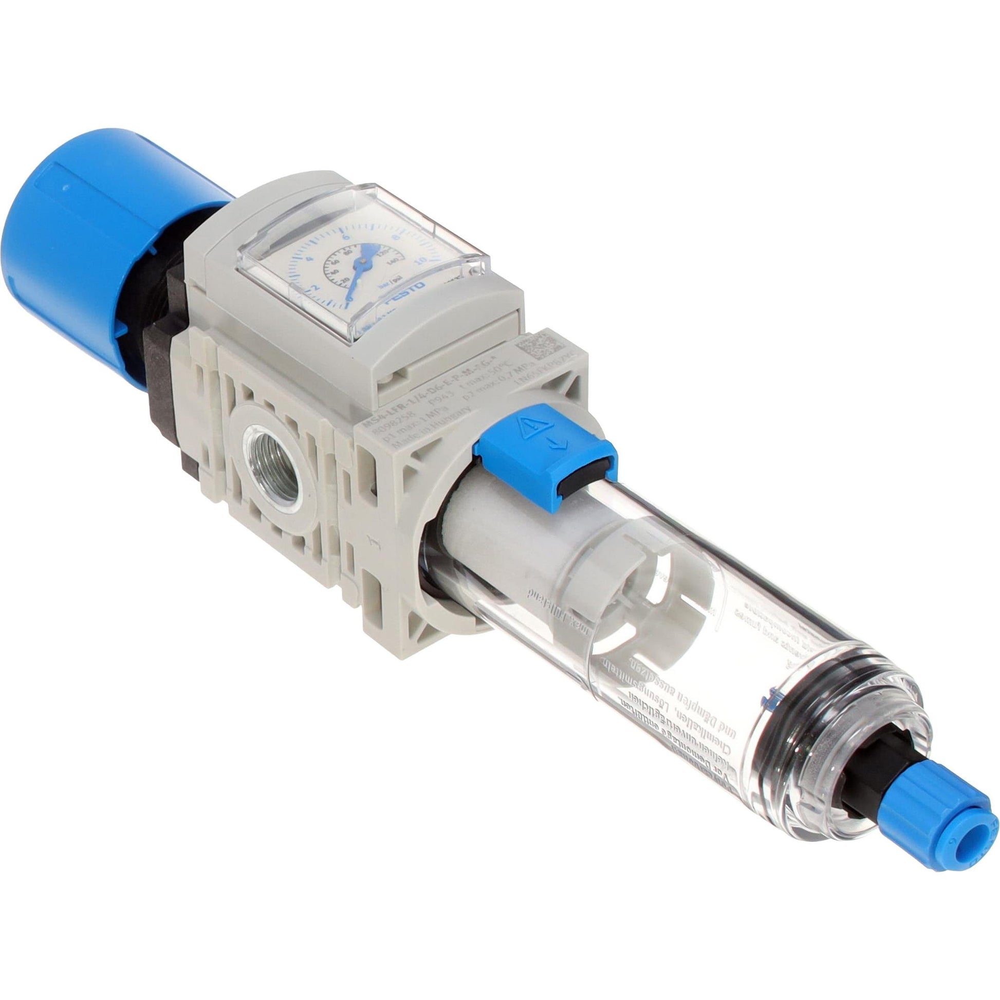 Festo Corporation MS4-LFR-1/4-D6-EPM-AG-BAR-B MS Regulador del filtro 14.5 ~ 145 PSI (1 ~ 10 bar)