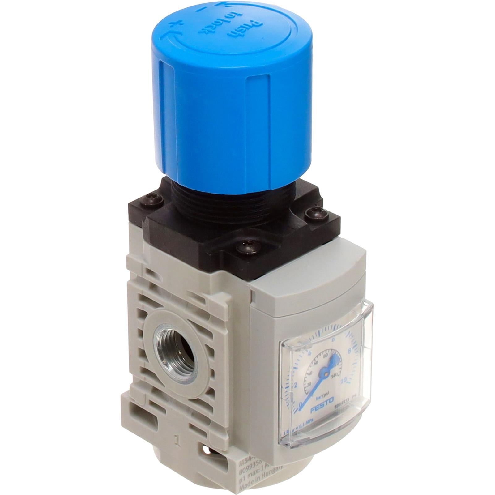 Festo Corporation MS4-LR-1/4-D6-AG-BAR-B MS Regulador 14.5 ~ 145 PSI (1 ~ 10 bar)