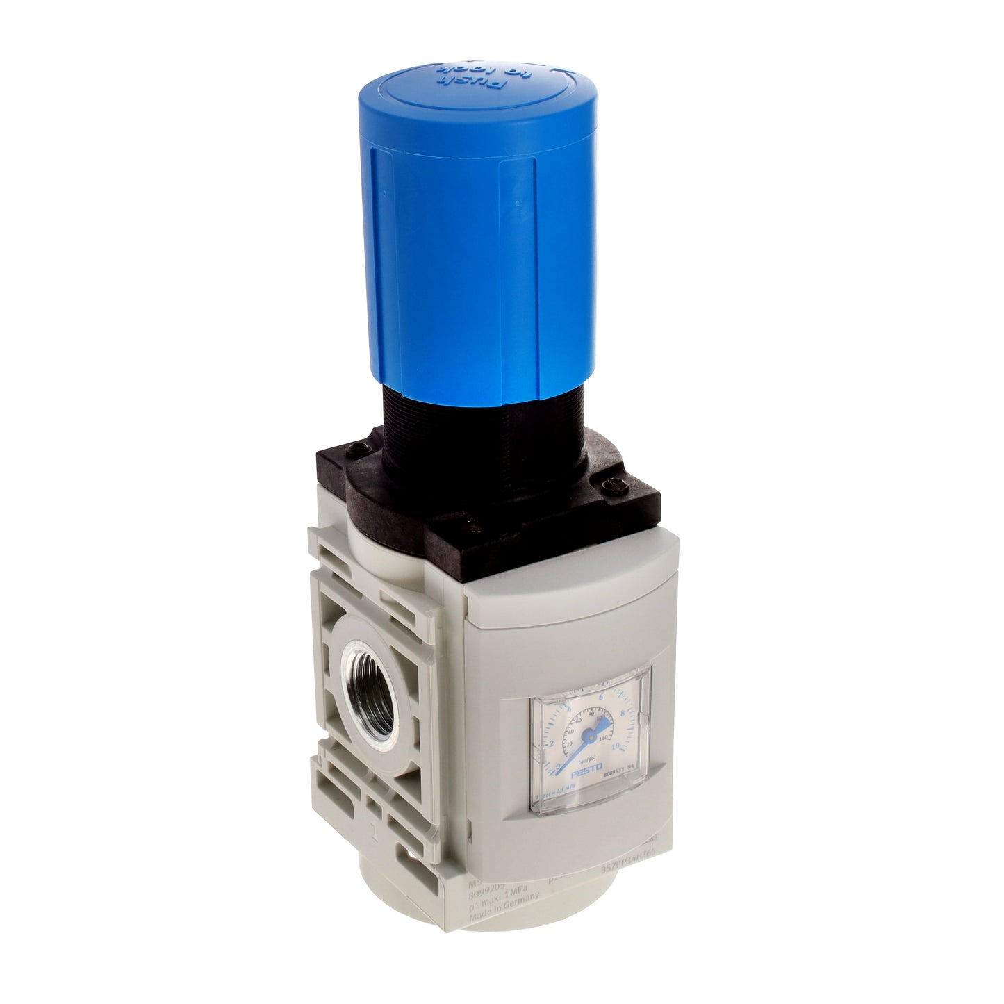 Festo Corporation MS6-LR-1/2-D6-AG-BAR-B MS Regulador 14.5 ~ 145 PSI (1 ~ 10 bar)