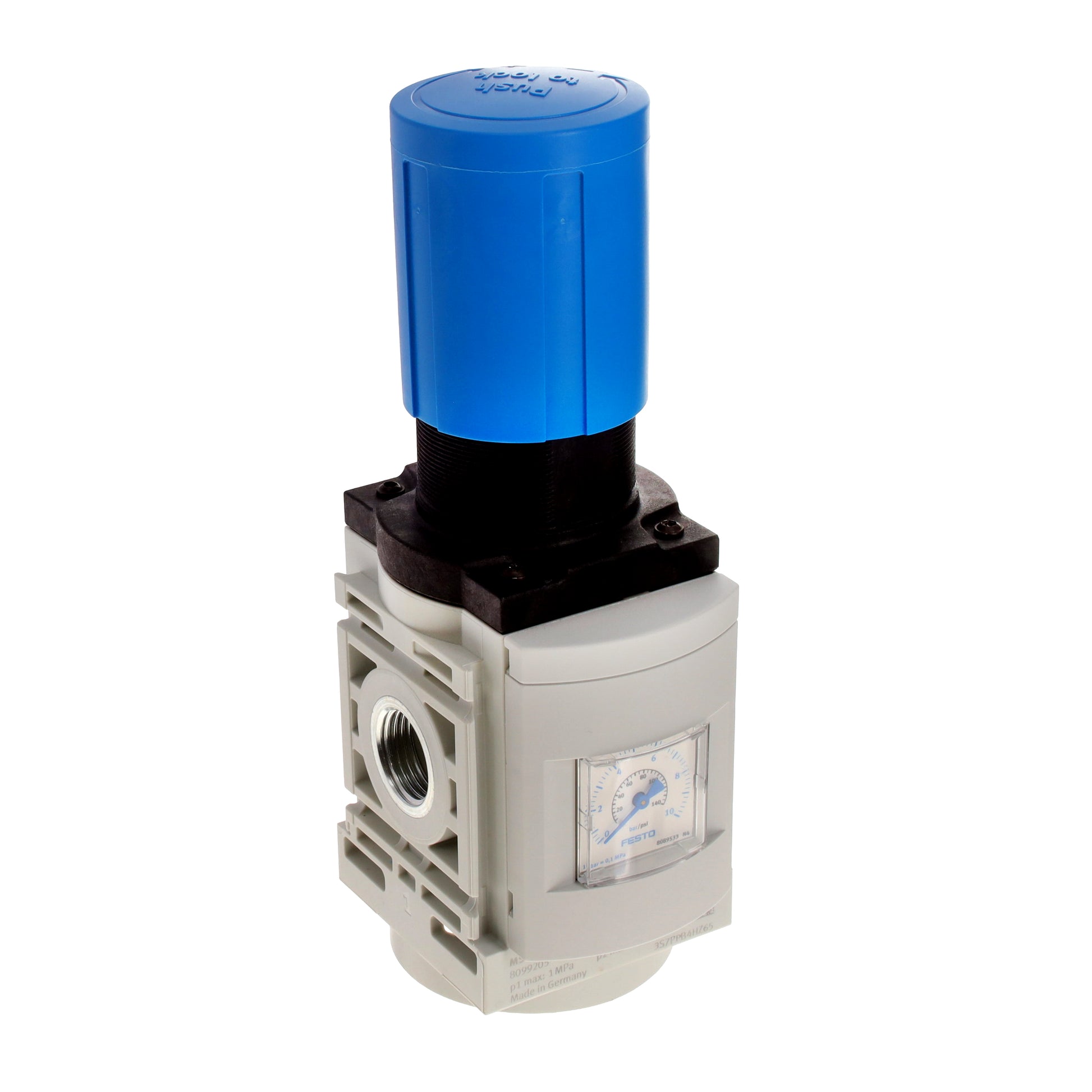 Festo Corporation MS6-LR-1/2-D6-AG-BAR-B MS Regulador 14.5 ~ 145 PSI (1 ~ 10 bar)