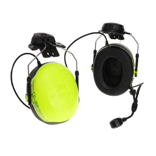 3M MT74H52P3E-110 Peltor™ Orejeras, radio de doble vía Amarillo