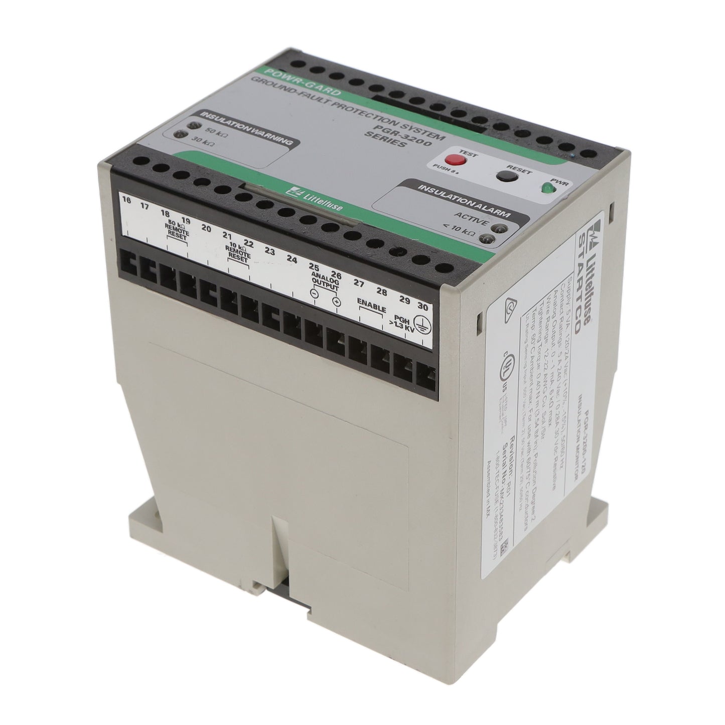 Littelfuse Inc. PGR-3200-120 PGR-3200 Falla a tierra 120VCA - -10°C ~ 60°C
