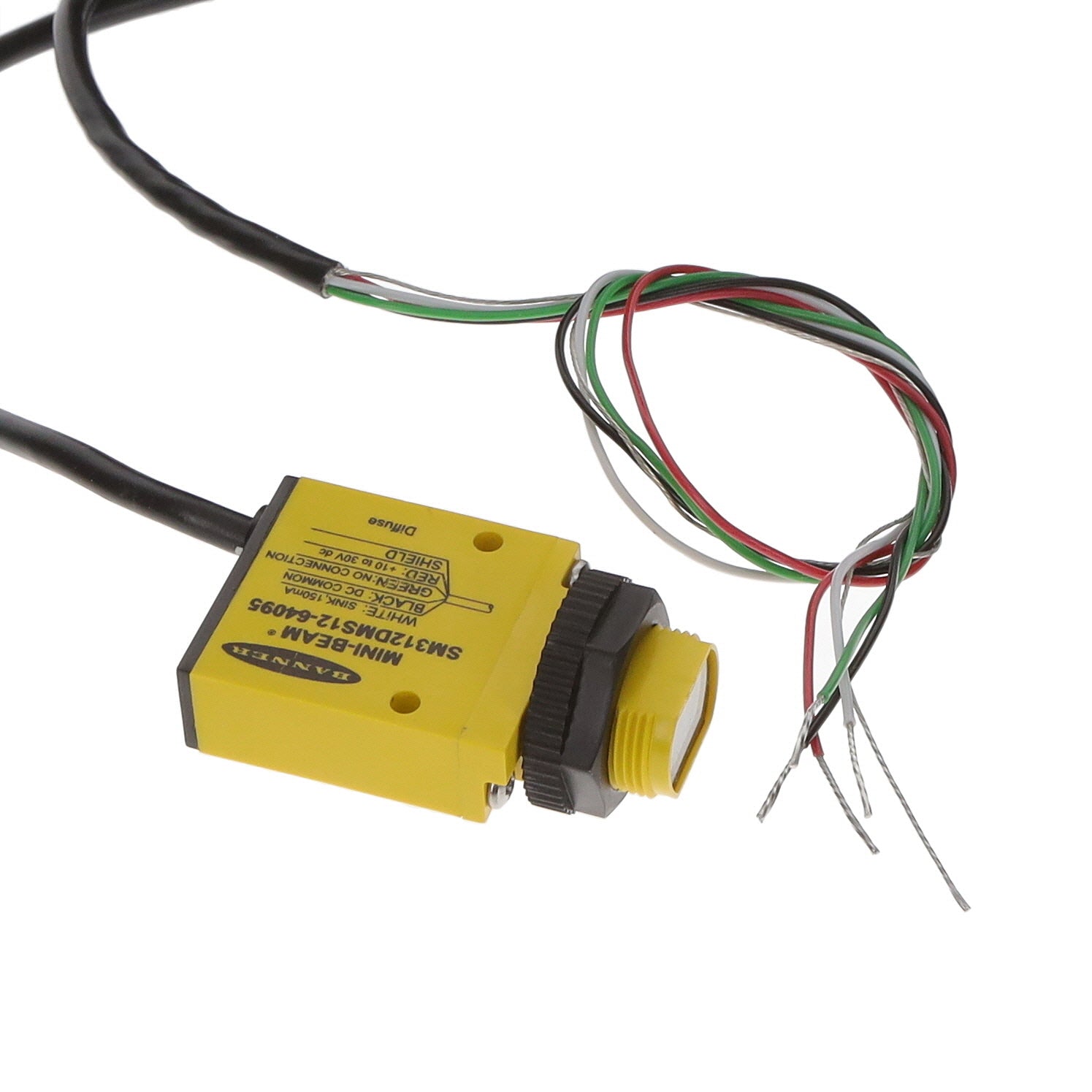 Banner Engineering Corporation SM312DMS12-64095 MINI-BEAM® Difuso 14.961" (380mm) 1ms IP67, IEC, NEMA 1, 2, 3, 3S, 4, 4X, 6, 12