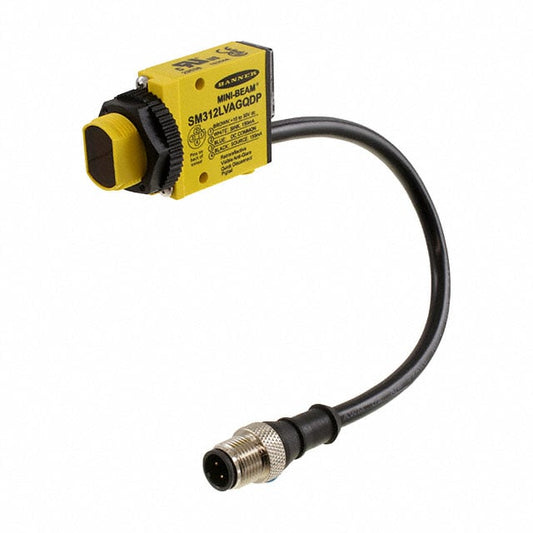 Banner Engineering Corporation SM312LVAGQDP MINI-BEAM® Retrorreflectivo, polarizado 78.740" (2m) 1ms IP67, IEC, NEMA 1, 2, 3, 3S, 4, 4X, 6, 12