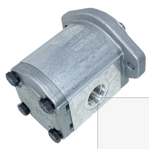 PLP20.25D0-31S1-LOD/OC-N-EL : Casappa Polaris Gear Pump, 26.42cc, 2465psi Rated, 3045RPM, CW, 5/8" Bore x 5/32" Key Shaft, SAE A 2-Bolt Flange, 0.75 (3/4") #12 SAE Inlet, 0.625 (5/8") #10 SAE Outlet, Aluminum Body & Flange