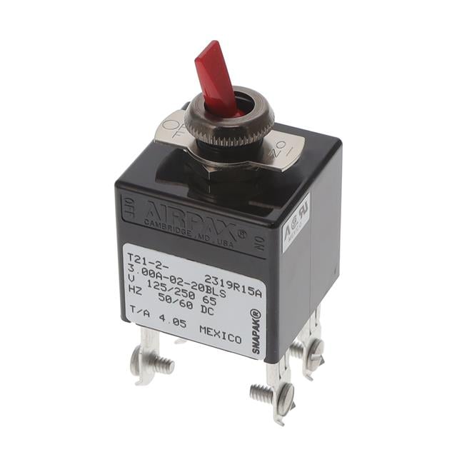 Sensata-Airpax T21-2-3.00A-02-20BLS SNAPAK® Montaje en panel Magnético, (retardo hidráulico) 3A