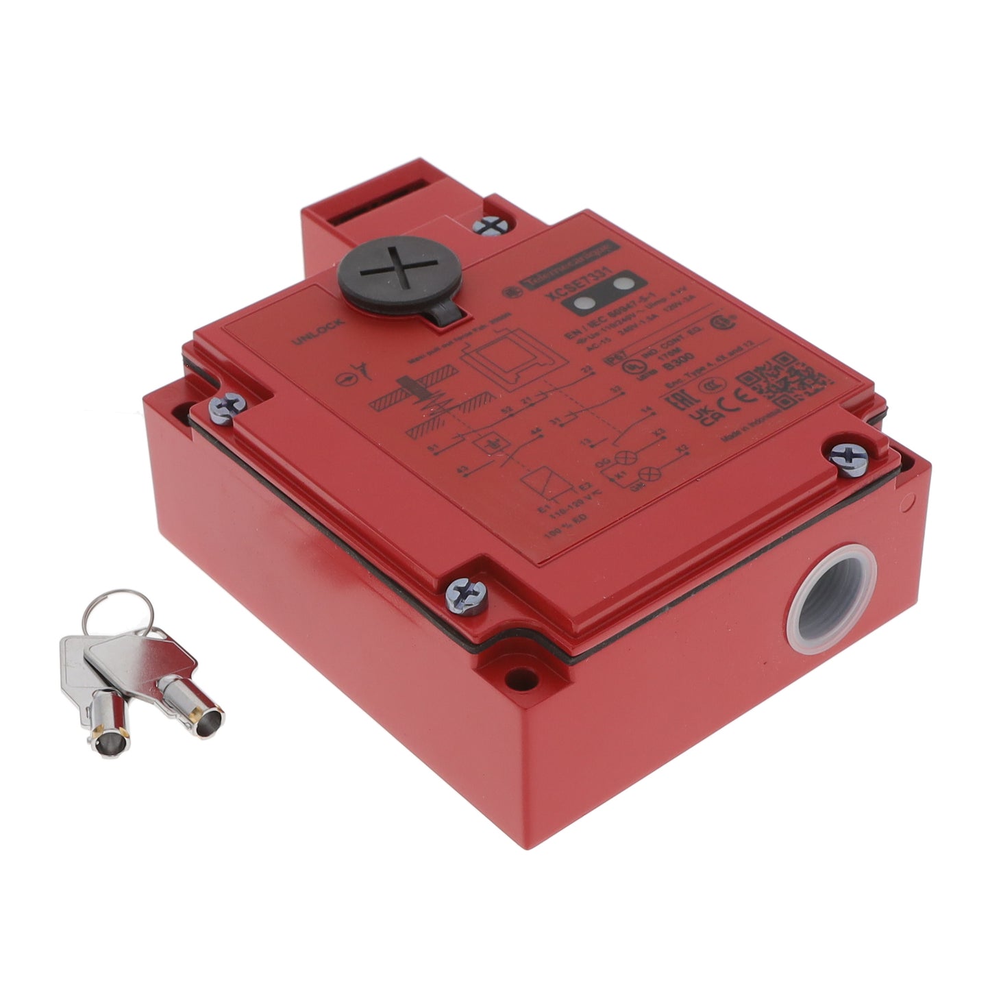 Telemecanique Sensors XCSE7331 XCSE Bloqueo de llave 3PST-2NC (Normalmente cerrado)/1NO (Normalmente abierto)