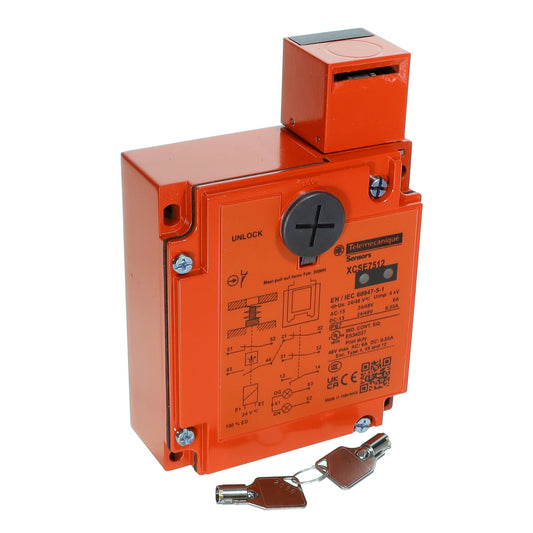 Telemecanique Sensors XCSE7512 XCSE Bloqueo de llave 3PST-2NC (Normalmente cerrado)/1NO (Normalmente abierto)