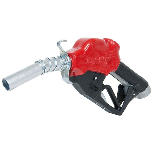 Boquilla de combustible Fill-Rite, roja, curva, de aluminio de 6-1/2 pulgadas, N100DAU13
