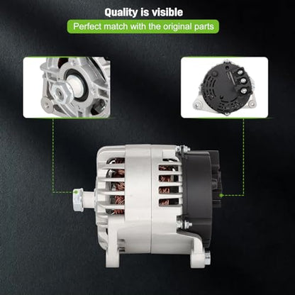 SCITOO - Alternador compatible con Caterpillar para minicargadora 3024C para Diesel 216B 232B 242B 257B 2004-08, para ASV para cargador de orugas 1104C.44 para Perkins, para retroexcavadora JCB para cargador 1135 94-07