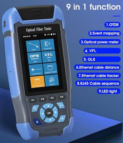 Mini-Pro 1310/1550nm SM OTDR Mult-Función Probador Integrado OPM/OLS / RJ45 Prueba/Prueba VFL Rango 5m-60Km Rango Dinámico 24dB/22dB Conector UPC | YD-3000-UPC