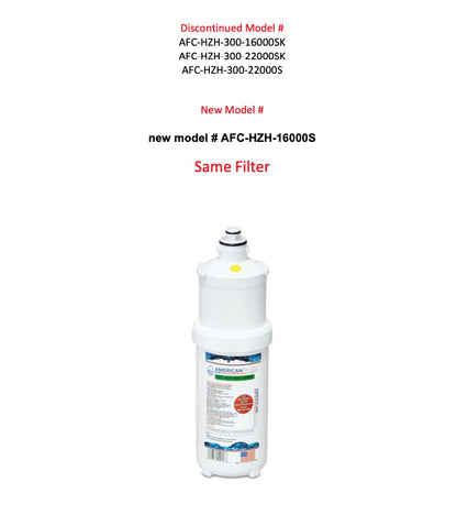American Filter Company ™ Brand WaterFilters AFC-HZH-300-22000SK (Comparable con Hoshizaki® 4HC-H Filtro de servicio de alimentos) fabricado en los Estados Unidos (nuevo modelo #AFC-HZH-16000S) (4 - Filtros)