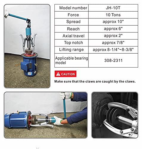 Extractor de engranajes hidráulico Nmaza de 3 mandíbulas de 10 pulgadas, separador de tracción de rodamientos de rueda de 10 toneladas, bomba 3 en 1, máquina de dibujo de tubo de aceite M/caja