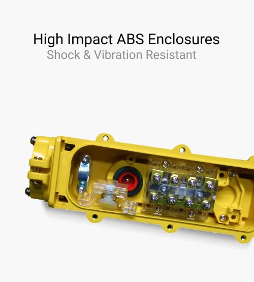 Control colgante de grúa aérea de 4 botones con 2 botones de 1 velocidad y 2 pulsadores de 2 velocidades (B-82-1)