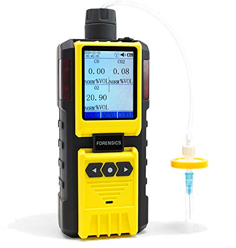 Analizador de espacio de cabeza por forense | CO, O2, CO2 Gas | Análisis MAP | Registro de datos informáticos | Calibración trazable NIST de EE. UU. | FD-600-HA-MULTI