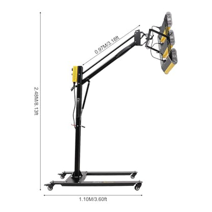 Lámpara infrarroja para hornear de pintura de 3900 W, lámpara de calor de onda corta con temporizador y control de temperatura, sistema de curado de pintura ajustable de 3 cabezales de 360°