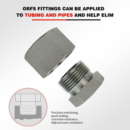 Juego de 72 piezas JIC de 37° de tapa y enchufe para manguera y tubo de manguera, juego de tapa hidráulica y enchufe de acero galvanizado 45# con rosca de precisión tamaños de tablero -04-06