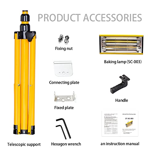 Lámpara de curado de pintura infrarroja de 2000 W de onda corta infrarroja lámpara de calefacción IR para reparación de carrocería de coche, sistemas de curado de pintura, secador de