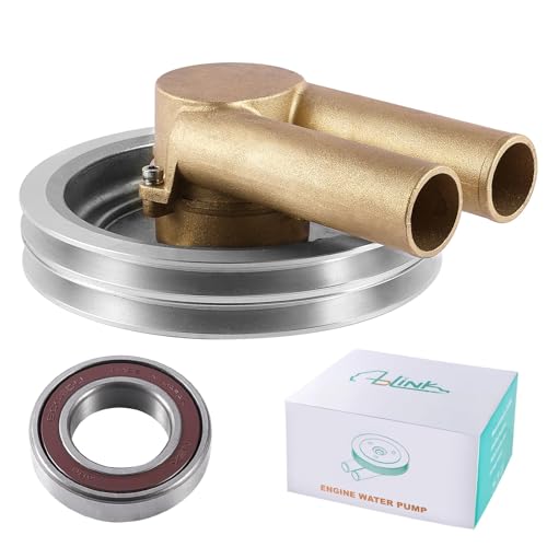 3812697 21214596 3862487 3858229 (impulsor original, rodamiento NSK) Bomba de agua de mar crudo con polea de correa doble V para Volvo Penta 4.3L 5.0L 5.7L V6 V8