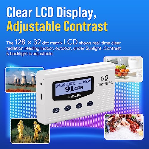 GQ GMC-320S - Detector digital de radiación nuclear, contador Geiger, dosímetro de radiación