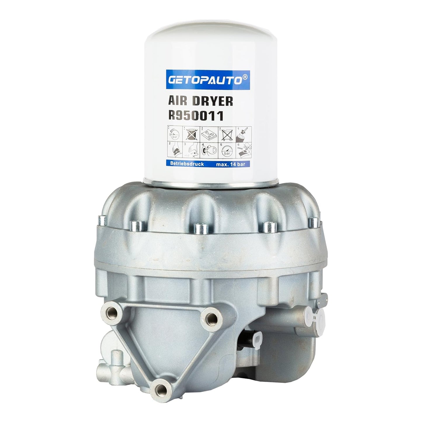 Air Dryer System Saver 1200 Plus reemplaza a Wabco 4324711010, Freightliner TDAS4324711010 TDAS4324711010X, Kenworth S432-471-101-0 S4324711010XRMAN Mack Meritor Navistar Peter. Bilt