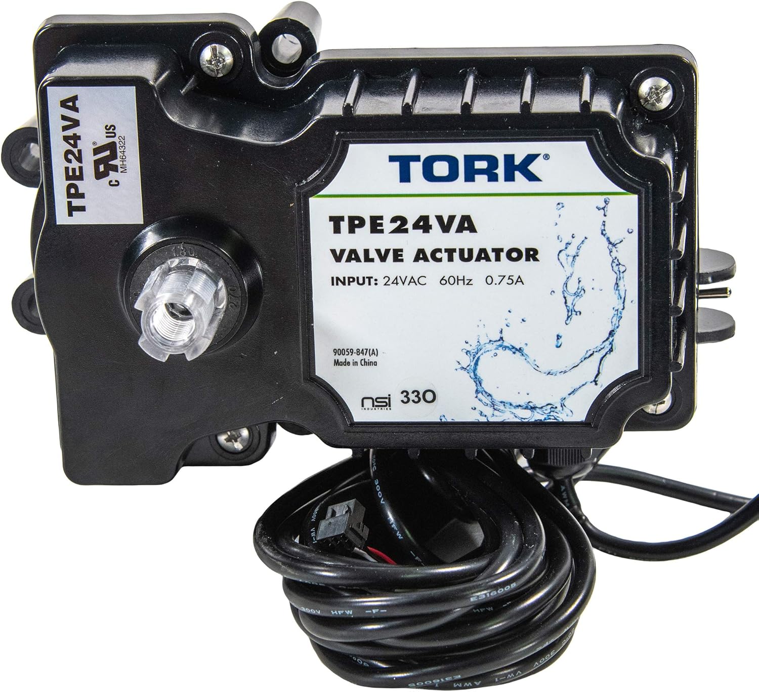 TORK TPE24VA - Actuador de válvula auténtico de 24 voltios, compatible con todos los sistemas de control de 24 VCA, para piscinas, spa, equipos solares, aprobado por UL para seguridad