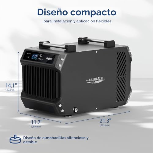 ALORAIR Galaxy 85P Deshumidificadores de espacio de acceso con bomba, deshumidificador comercial de 180 pintas para sótanos con manguera de drenaje, deshumidificador para espacios de arrastre de la industria con