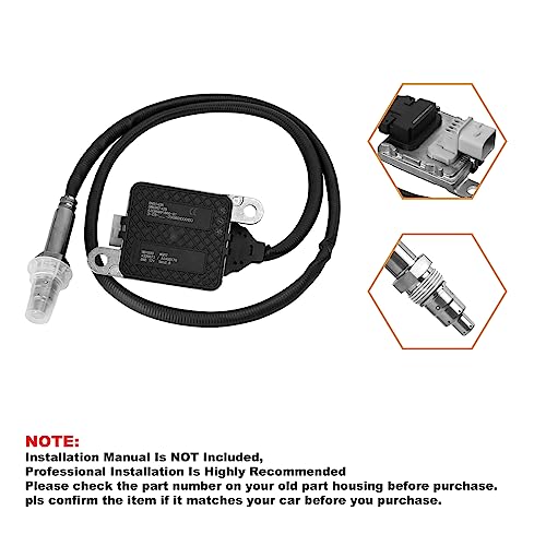 68210084AA 5WK96742B Sensor Nox 904-6030 Sensor de óxido de nitrógeno de entrada ascendente compatible con Dodge Ram 2500 3500 4500 5500 6.7L L6 Cummins Diesel Reemplazo# 5WK96666 292.1 in