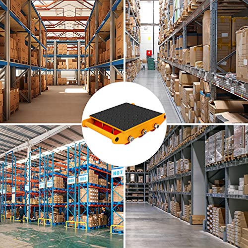 Patines de máquina, plataforma de patinaje de maquinaria 15T, patín móvil de maquinaria de 33000 libras, patín de movimiento de maquinaria con cinturón antideslizante, patín de ruedas de máquina PU+ACERO