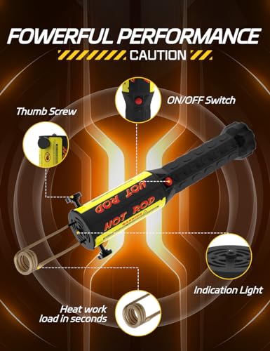 Solary - Herramienta de inducción de calor sin llama, kit de calentador de inducción magnético de 1000 W y 110 V con 8 bocinas, herramienta de extracción de tornillos oxidados de mano