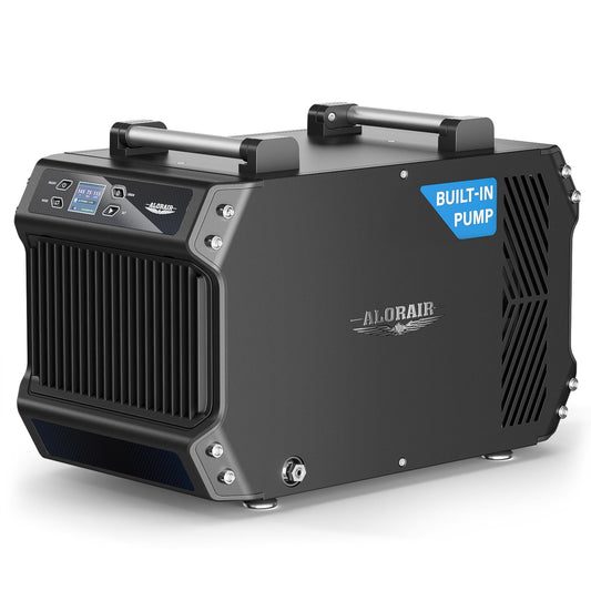 ALORAIR Galaxy 85P Deshumidificadores de espacio de acceso con bomba, deshumidificador comercial de 180 pintas para sótanos con manguera de drenaje, deshumidificador para espacios de arrastre de la industria con