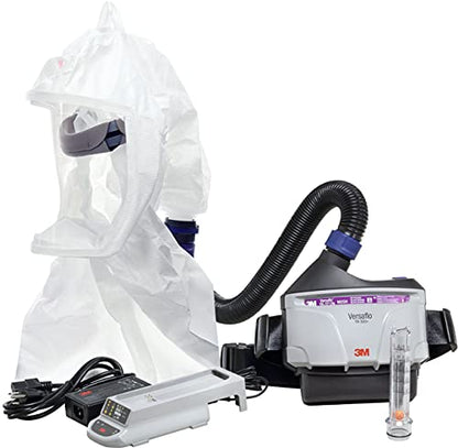 3M Respirador PAPR, kit de respirador purificador de aire alimentado Versaflo, TR-300N+ ECK, cuidado de la salud, montaje de campana, fácil de limpiar y mantener, protección respiratoria todo en uno