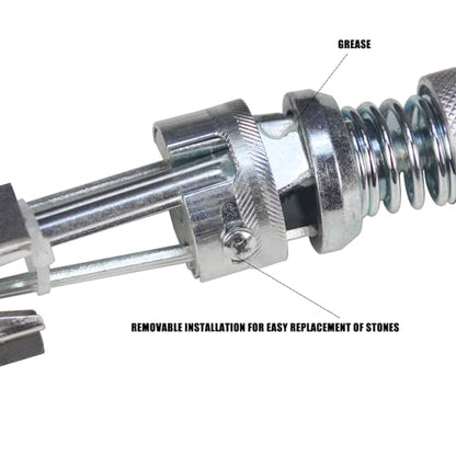Cilindro de motor Hone Deglazer 2 pulgadas a 6-1/2 pulgadas ajustable 4 pulgadas hoja larga con 100 220 400 piedras de grano cilindro de pistón Hone con caja negra