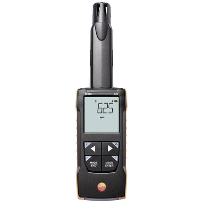 Testo 535 Detector digital de CO2 – Monitor de calidad del aire para mediciones precisas de dióxido de carbono de hasta 10000 ppm – Monitor de CO2 con alarmas audibles – Probador de calidad del aire