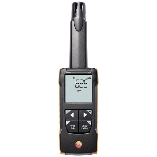 Testo 535 Detector digital de CO2 – Monitor de calidad del aire para mediciones precisas de dióxido de carbono de hasta 10000 ppm – Monitor de CO2 con alarmas audibles – Probador de calidad del aire
