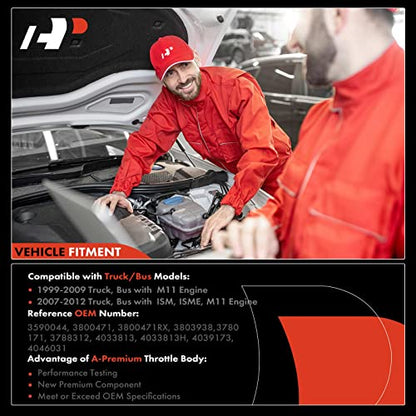 A-Premium HX55 HX55W Turbo Turbocompresor Kit compatible con Cummins Truck ISM ISME M11 Motor 1999-2012 10.8L