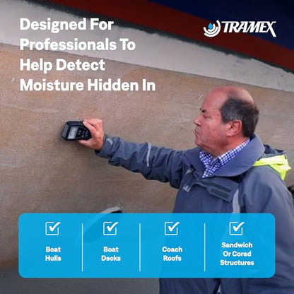 Tramex Skipper 5 Medidor de Humedad para Barcos SMM5 | Instrumento Marino para Medir el Contenido de Humedad en Madera y Plástico Reforzado con Fibra de Vidrio (GRP)