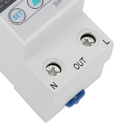 Protector de voltaje ajustable bajo protección contra sobrevoltaje, estabilizador de salida de voltaje para electrodomésticos de oficina, protector de corriente estabilizador de voltímetro para