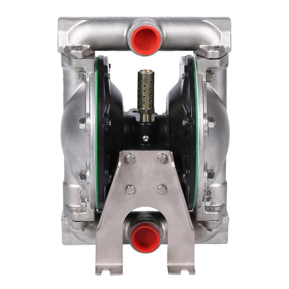 Bomba neumática de doble diafragma de 1 pulgada de entrada/salida Bomba de transferencia de aceite residual neumática para química DN25 35GPM Dual Diafragma Teflon por aleación de aluminio 115 PSI