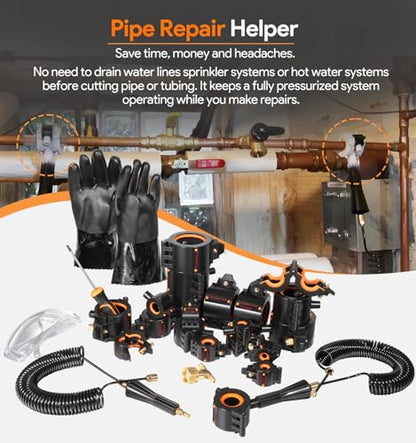 CST2 General Cold-Shot - Kit de reparación de congelación de tubería de agua con CO2 para tubería de agua con CO2, kit de reparación de congelación para acero y cobre, hierro fundido de aluminio de