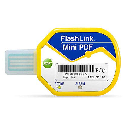 Deltatrak (10 unidades) Registrador de datos de temperatura USB de 85 días en tránsito de viaje de un solo uso de cadena fría PDF Logger #31010+00-8