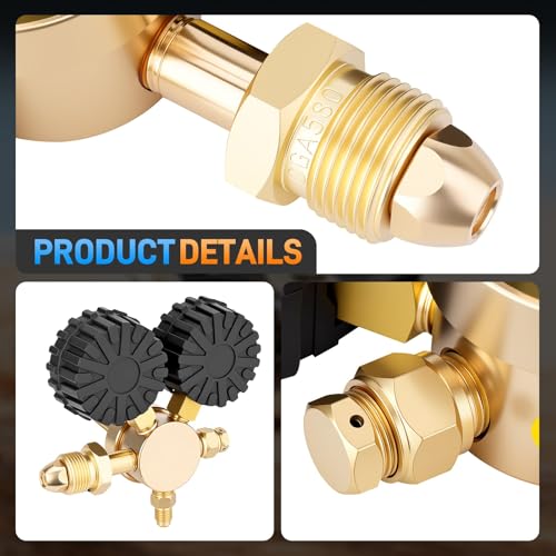 Kit regulador de nitrógeno, herramienta de llenado de choque de nitrógeno de 4000PSI con portabrocas y medidor Schrader sin pérdidas, para amortiguadores, compatible con Dirt Bike, ATV, UTV - MZ831214