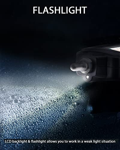 Wintact Medidor de vibración mecánico digital de mano, 0.01 ~ 199.9 mm/s, medidor de analizador de vibración mecánico, aceleración, velocidad, medición de desplazamiento para HVAC, motores, generadores