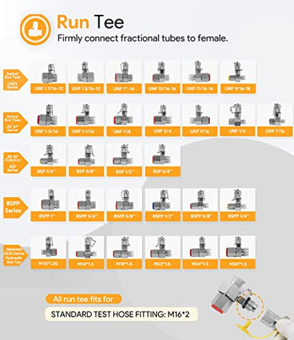 Kit de acoplamiento de prueba de presión hidráulica 70DC Adecuado para la mayoría de las excavadoras de la marca de Estados Unidos, europeas, japonesas, Suecia