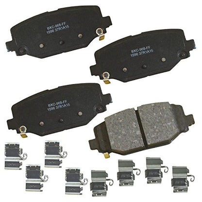 Bendix Premium Pastillas de freno traseras para Chrysler Town & Country 2016-2012, Dodge Grand Caravan 2017-2012, Journey 2017-2012, Ram C/V 2015-2012, Volkswagen Routan 2014-2012- (SBC1596)
