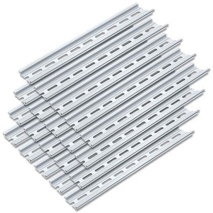 Rieles DIN de aluminio de 35 mm de ancho, 7,5 mm de alto, riel DIN ranurado con RoHS (1, 39.4 pulgadas (1 metro) x 20 unidades)