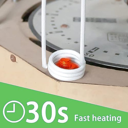 Solary - Herramienta de calentador de inducción magnético de mano de 1200 W y 110 V con 12 bocinas para extracción de tornillos oxidados (verde)