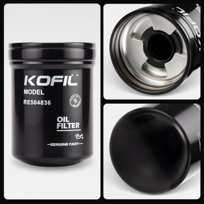 Paquete de 6 filtros de aceite Generico para motor RE504836, para tractores: Números de repuesto: Sustituye a LF16243, RE507522, RE502513, B7322, P550779, 57750 Calidad OEM