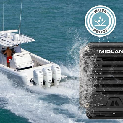 Midland - Altavoz externo resistente SPK100 de 20W - Base giratoria de 180 grados con soporte de montaje Funciona con todas las radios CB y MXT Sistema de sonido de 8 ohmios Enchufe de audio de 3,5 mm