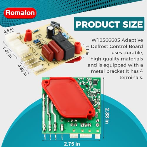 Romalon Fit - Placa de control de descongelación adaptable W10366605 - Pieza de repuesto para referenciador Whirl-pool sustituye a 2213456 2213457 2213475 W10135899